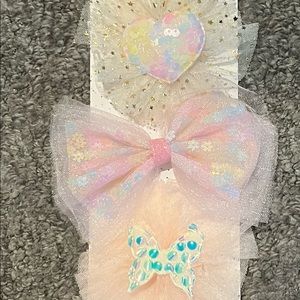 3 piece baby girl hair bows